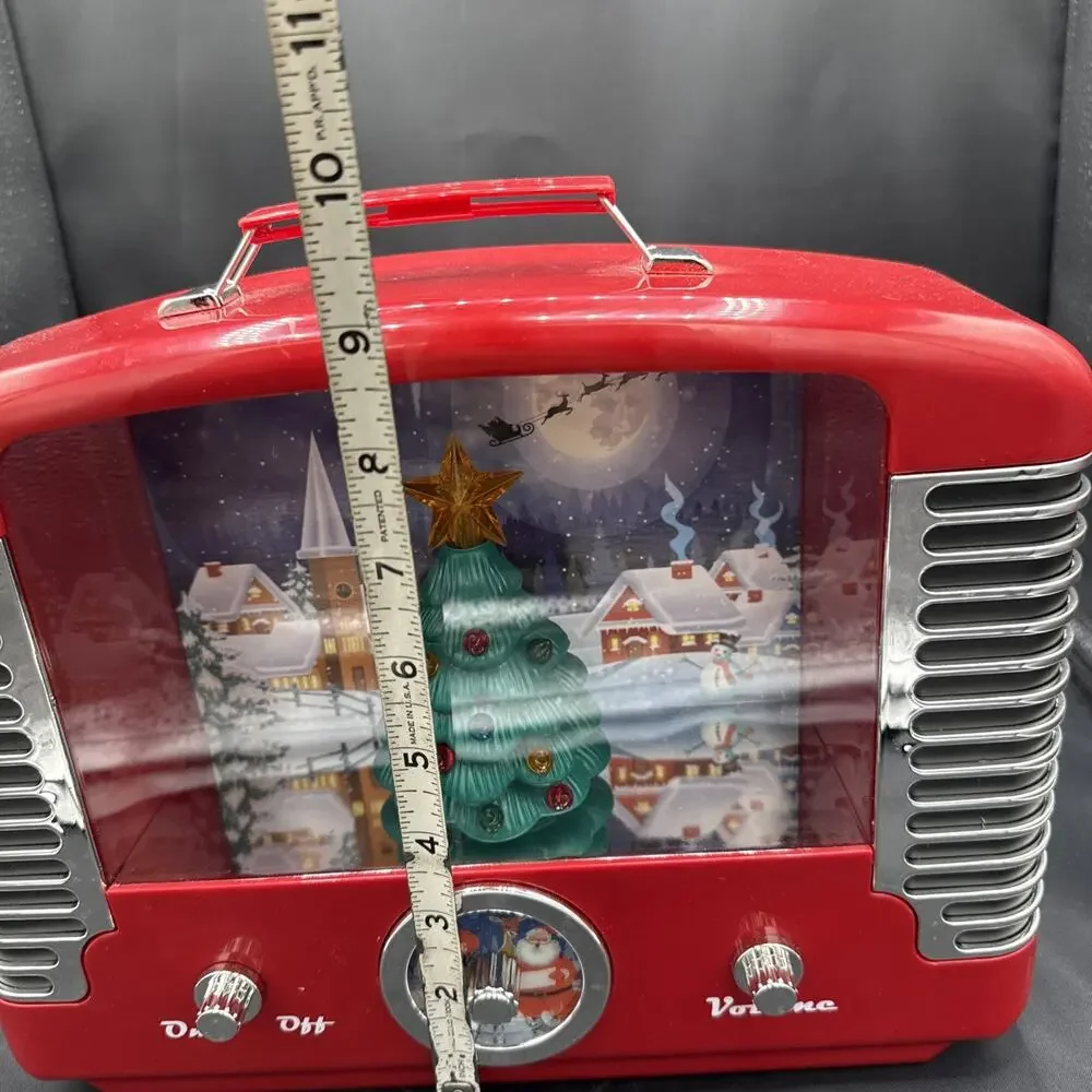 Mr. Christmas Radio North Pole Retro-Style Plays 12 Holiday Songs Lights Up Used